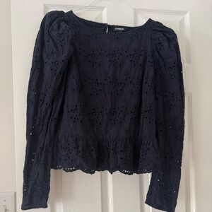 Express dark blue top